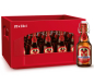 Preview: Harasse und Flasche des Feldschlösschens Braufrisch 33cl Bieres